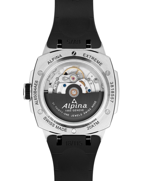 Men's Swiss Automatic Alpiner Extreme Regulator Black Rubber Strap Watch 41mm