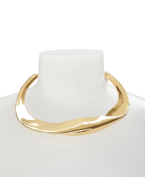 Gold Sculpted Statement Collar Necklace