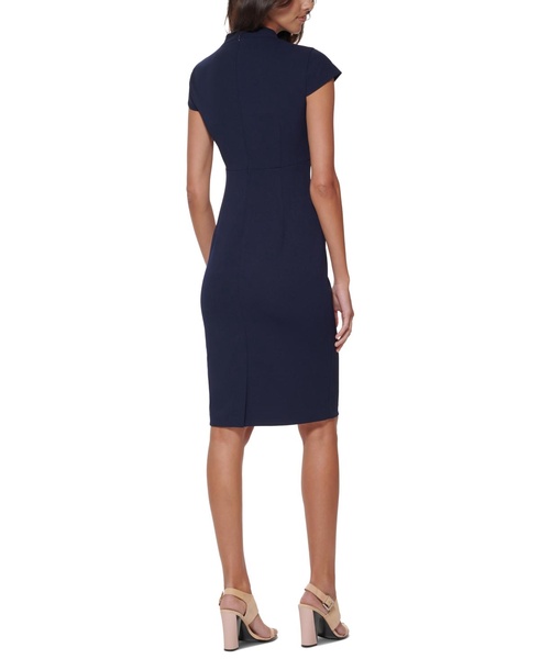 Petite Short-Sleeve Sheath Dress 