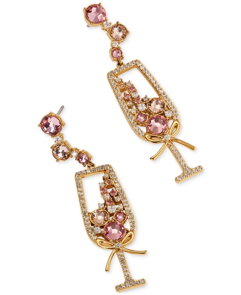 by Nadri 18k Gold-Plated Mixed Stone Champagne Glass Drop Earrings