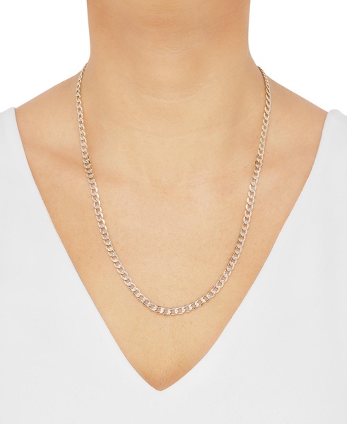Polished Diamond Cut 22" Curb Chain in 10K Yellow Gold