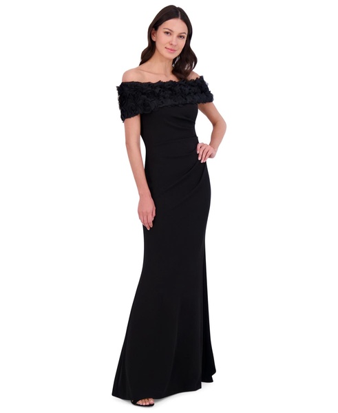 Women's Off-The-Shoulder Side-Ruched Gown