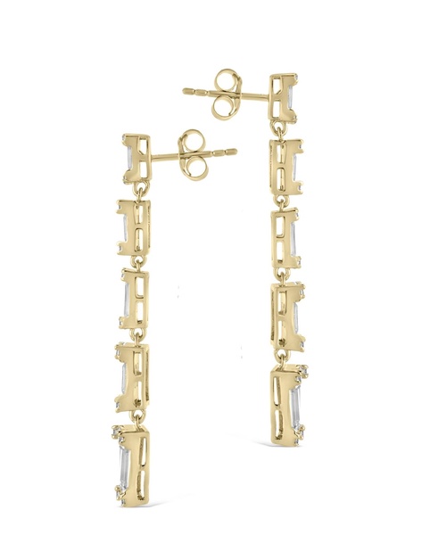 Penelope Cubic Zirconia Drop Stud Earrings