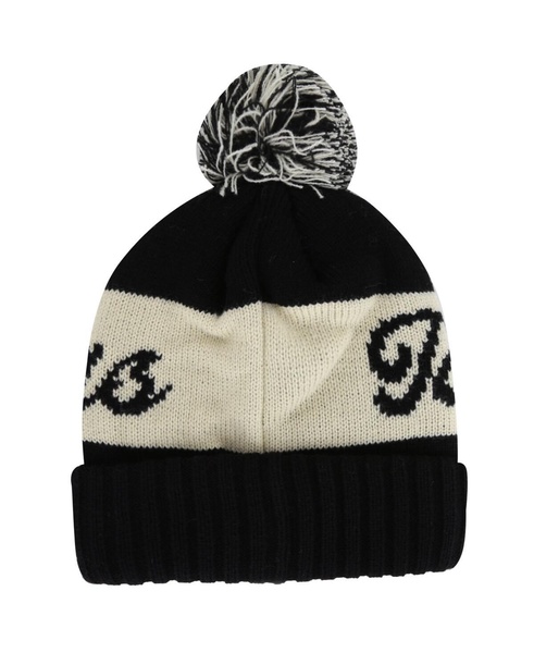 Men's Black/Cream Detroit Red Wings Adeline Cuffed Knit Hat with Pom