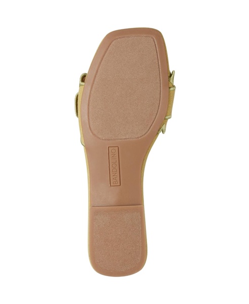 Women's Silla Scallop Edge Buckle Slip On Flat Sandals
