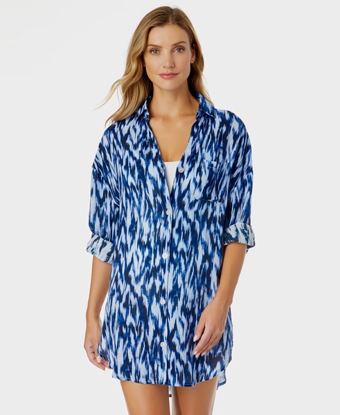 Women's Boyfriend Shirt Swim Cover-Up