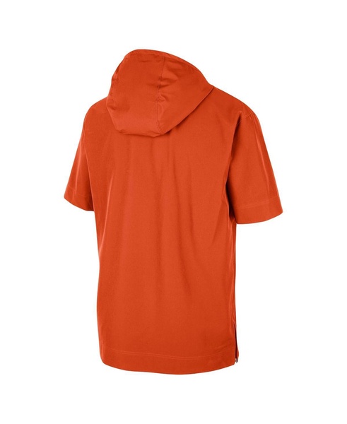 Men's Orange Clemson Tigers Coaches Half-Zip Short Sleeve Jacket