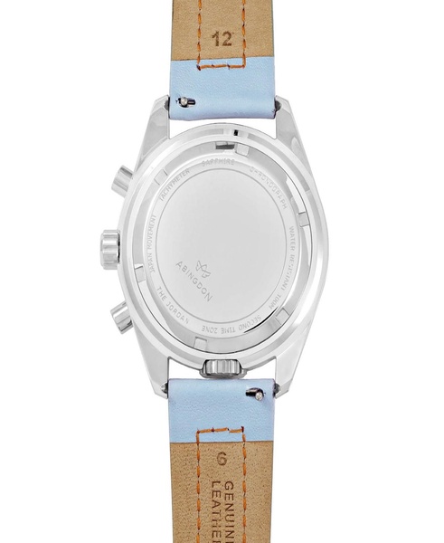 Women's Jordan Chronograph Multifunctional Gulfhawk Blue Leather Strap Watch, 40mm