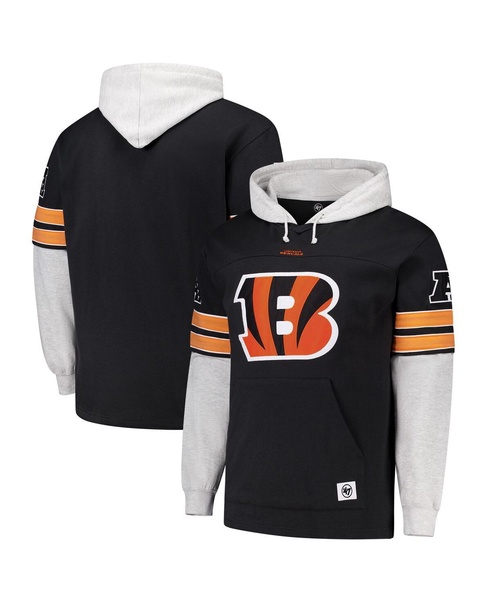 Men's Black Cincinnati Bengals Big Tall Lacer Pullover Hoodie