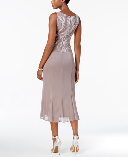 Petite Sequined A-Line Midi Dress and Jacket