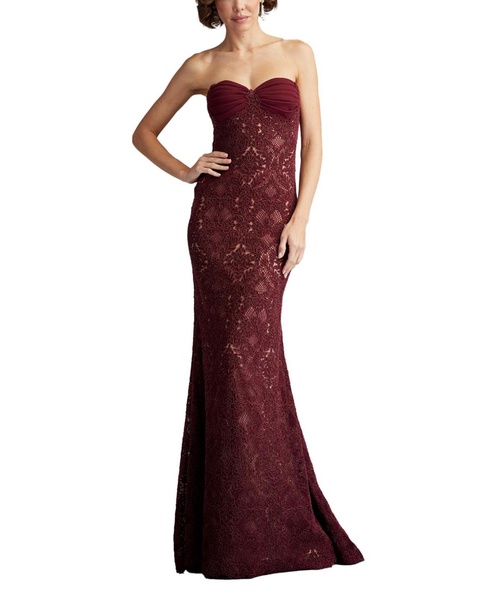 Women's Kohli Strapless Lattice Embroidered Gown