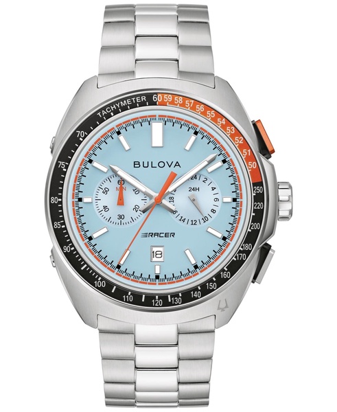 Men's Chronograph Racer Stainless Steel Bracelet Watch 42mm