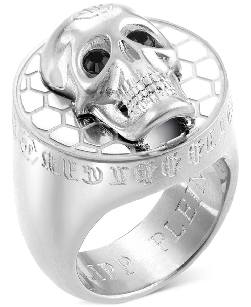 Stainless Steel 3D $kull Statement Ring