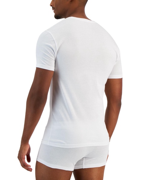 Men's 4-Pk. Slim-Fit Solid Cotton Undershirts, Created for Macy's 