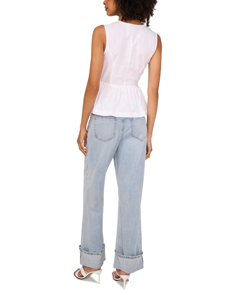Women's Sleeveless Cotton Pintucked Blouse