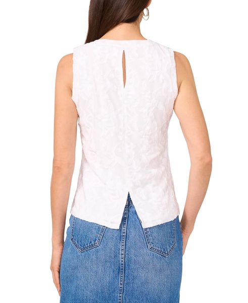 Women's Textured Keyhole Back Sleeveless Top