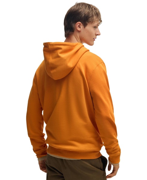 Men's Regular-Fit Cotton Terry Logo Patch Hoodie