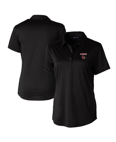 Women's Black Louisville Cardinals Prospect Textured Stretch Polo Top