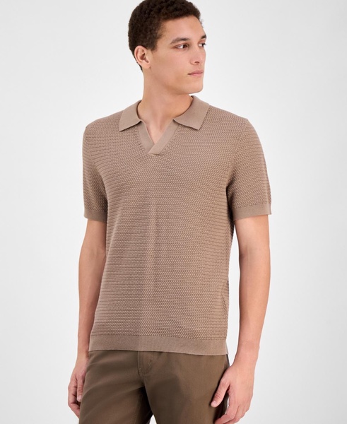 Men's Textured Polo Shirt, Exclusively at Macy's