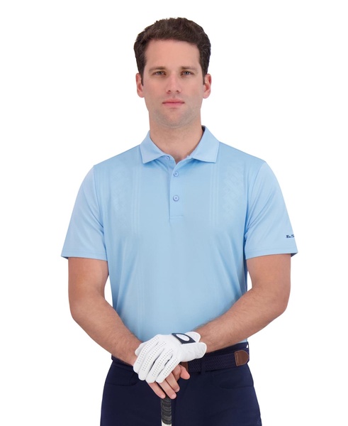 Men's Golf Tonal Diamond Jacquard Sports Fit Polo Shirt