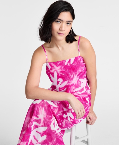 Women's Printed Sheer Overlay Maxi Dress, Exclusively at Macy's