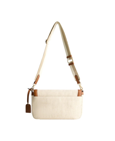 Lurex Linen Long Flap Crossbody