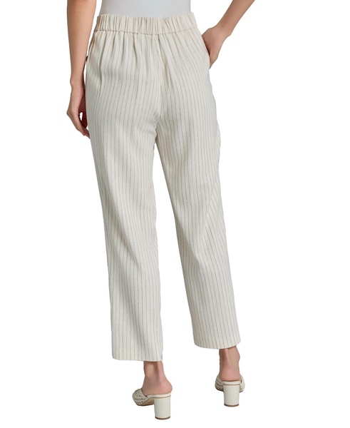 Women's Pinstriped Straight-Leg Pants