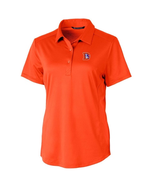 Women's Orange Denver Broncos Throwback Logo Prospect Textured Stretch Polo