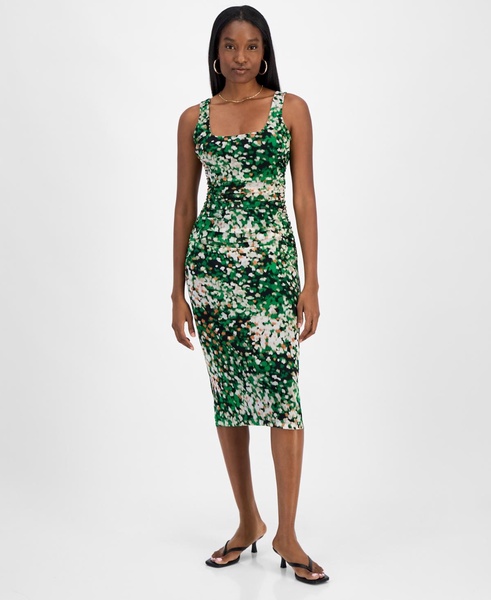 Women's Printed Mesh Sheath Dress, Exclusively at Macy's 