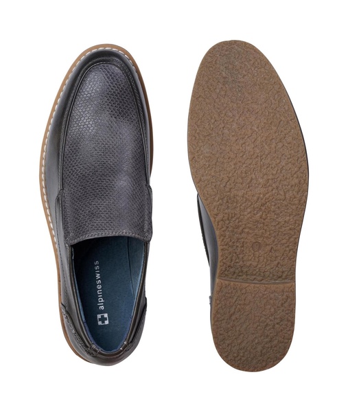 Carter Mens Slip On Loafers Snakeskin Dress Shoes Leather Lined