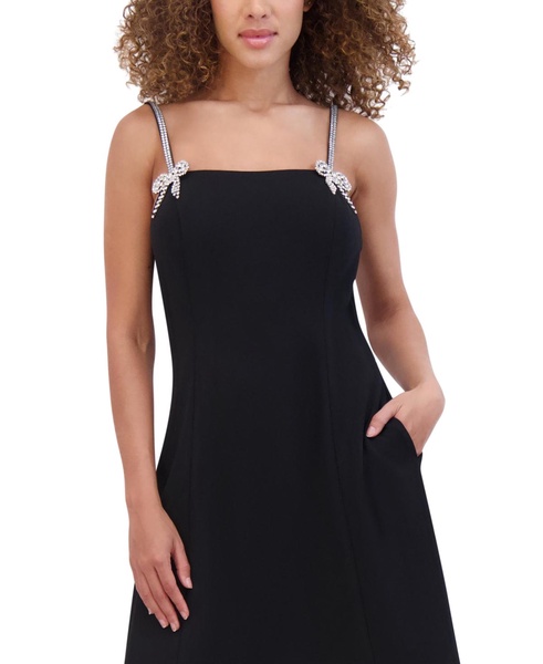 Women's Bow-Trim Fit & Flare Dress