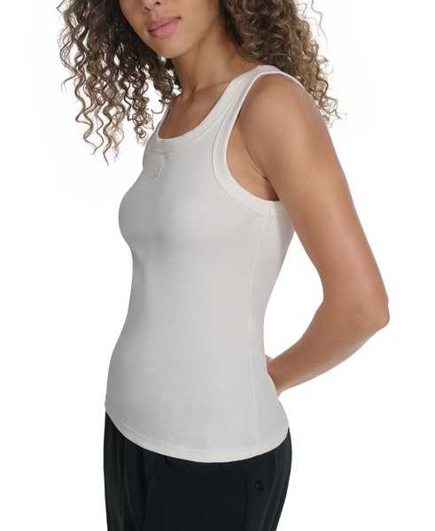 Women's Cotton-Blend Ribbed Racerback Tank Top