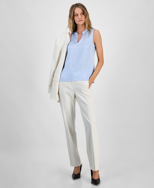 Women's Split-Neck Sleeveless Blouse, Exclusively at Macy's