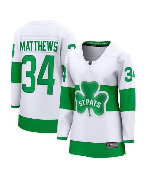 Women's Auston Matthews White Toronto Maple Leafs St. Patricks Alternate Premier Breakaway Player Jersey
