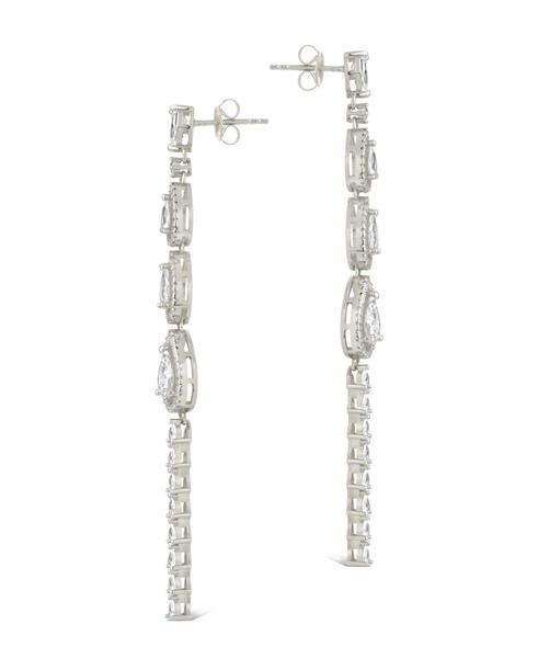Angela Cubic Zirconia Drop Stud Earrings