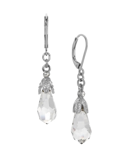 Faceted Crystal Drop Earrings