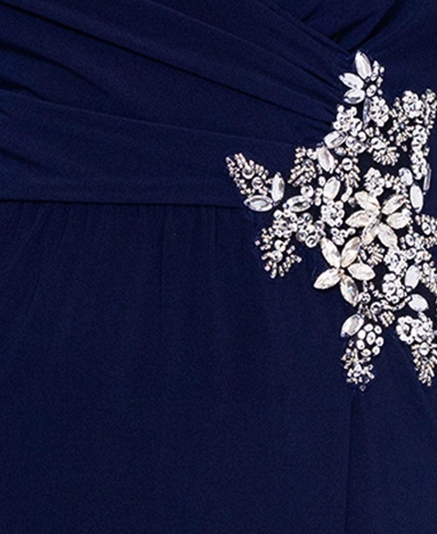 Women's Embellished Surplice Gown
