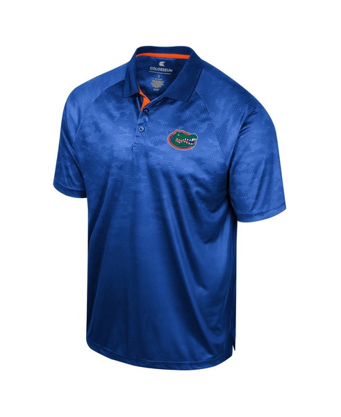Men's Royal Florida Gators Honeycomb Raglan Polo Shirt