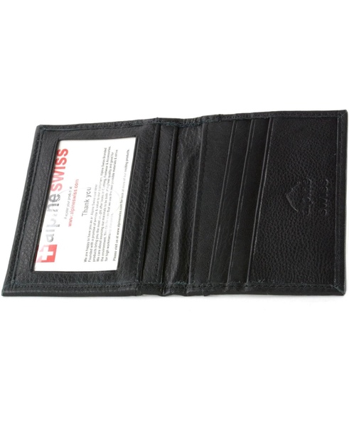 Thin Front Pocket Wallet Business Card Case 2 ID Window 6 Card Slot
