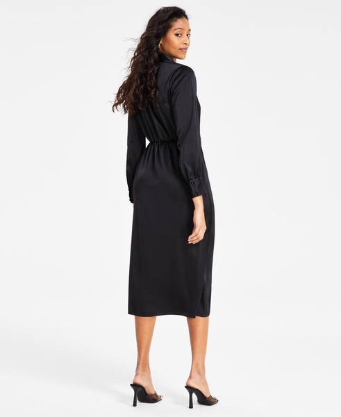 Women's Satin Tie-Front Dress, Exclusively at Macy's