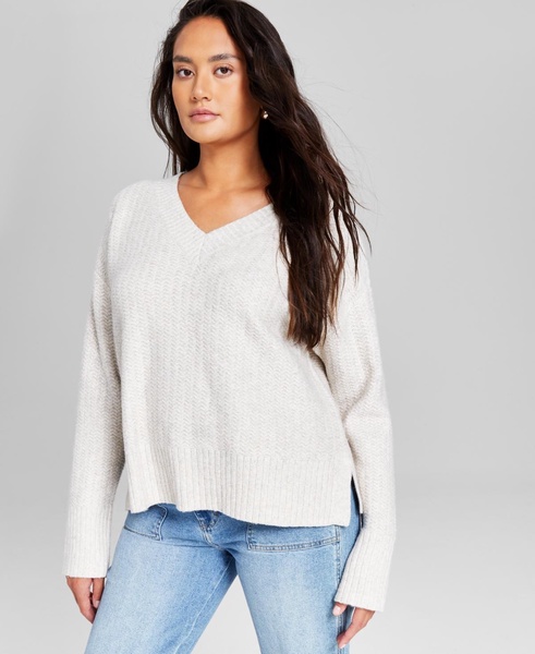 Women's V-Neck Long Sleeve Sweater, Created for Macy's