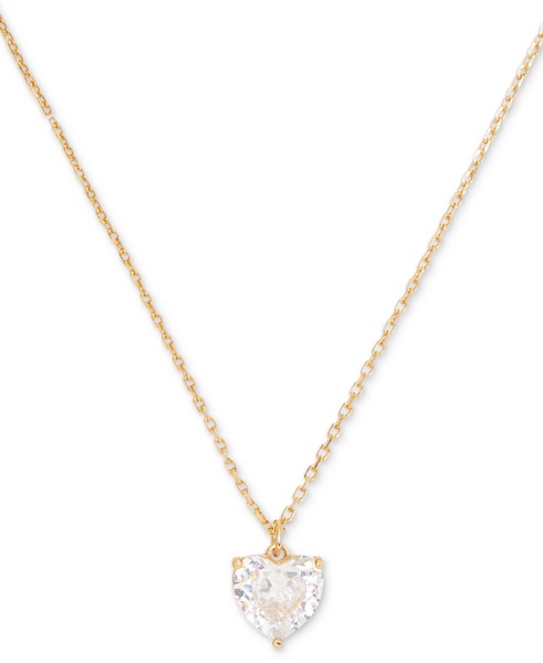 Gold-Tone Birthstone Heart Pendant Necklace, 16" + 3" extender