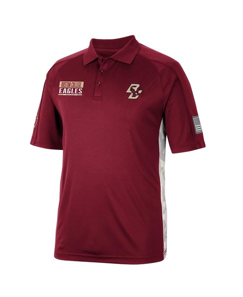 Men's Maroon Boston College Eagles OHT Military-Inspired Appreciation Snow Camo Polo Shirt