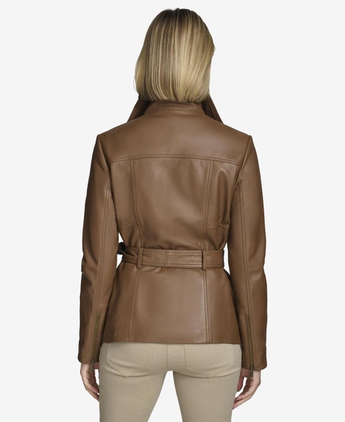 Women's Tatum Belted Leather Jacket