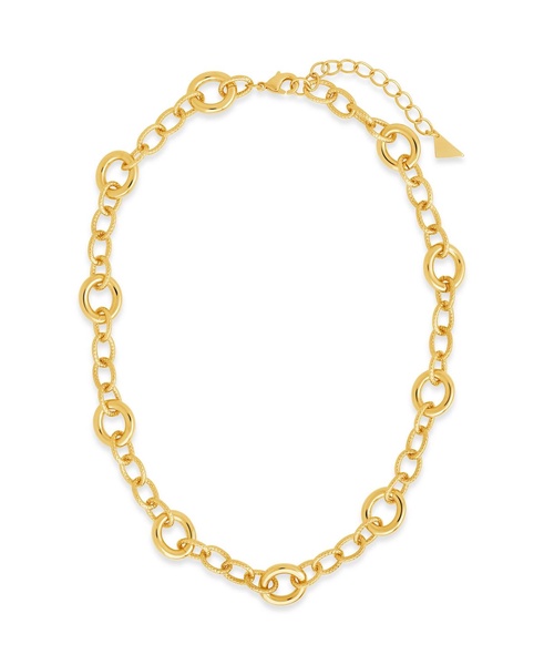 Carter Round Statement Link Necklace