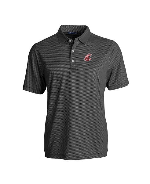 Men's Black/White SMU Mustangs Pike Eco Symmetry Print Stretch Polo