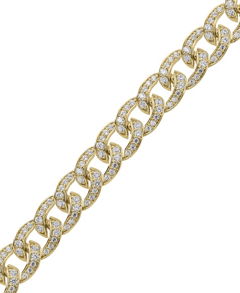Mens' Diamond Curb Link Bracelet (6 ct. t.w.) in 10k Gold