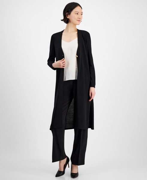 Women's One-Button Long Cardigan Sweater