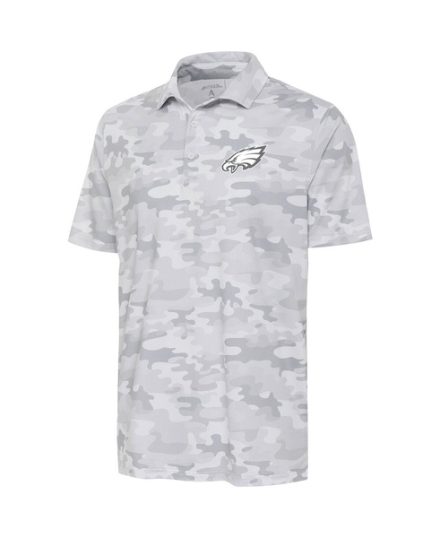 Men's White Philadelphia Eagles Anthracite Logo Collide Polo Shirt