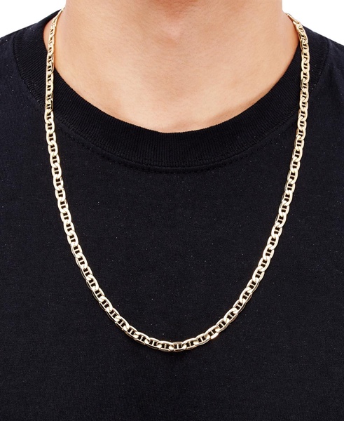 Polished Mariner Link 24" Chain Necklace (5.5MM) in 14k Gold